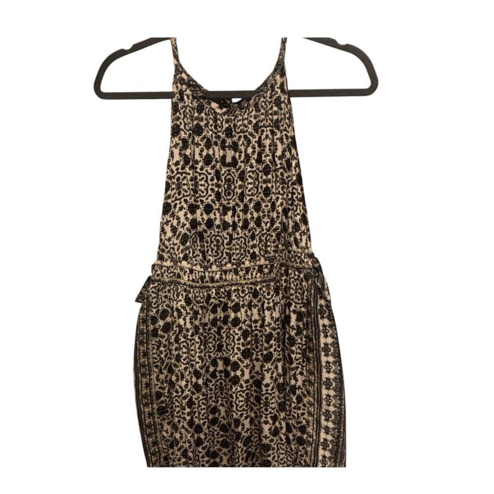 Free People Black and Cream Patterned Dress - Picture 3 of 9